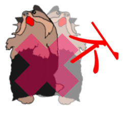 Chinese of a cheerful Yorkshire terrier sticker #2114603