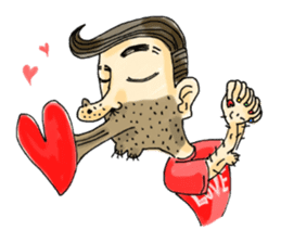 stubble man sticker #2114941