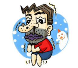 stubble man sticker #2114942