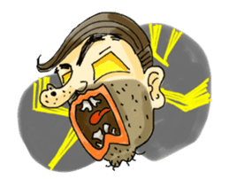 stubble man sticker #2114944