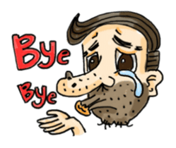 stubble man sticker #2114945