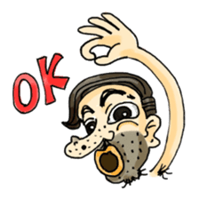 stubble man sticker #2114946