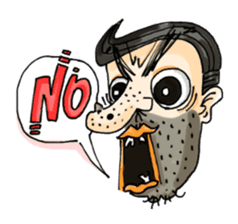 stubble man sticker #2114948