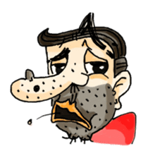 stubble man sticker #2114949