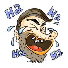 stubble man sticker #2114952