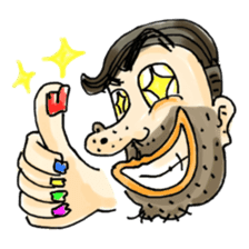 stubble man sticker #2114953