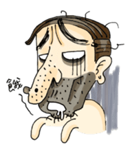 stubble man sticker #2114954