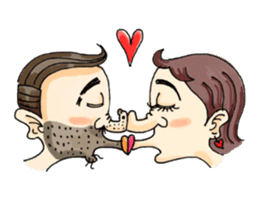 stubble man sticker #2114959