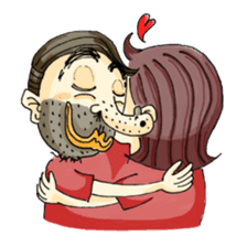 stubble man sticker #2114960