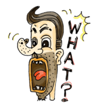 stubble man sticker #2114962