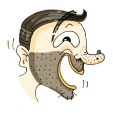 stubble man sticker #2114963