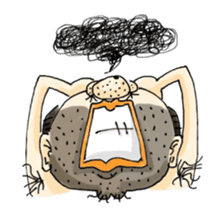 stubble man sticker #2114965