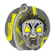 stubble man sticker #2114967