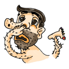 stubble man sticker #2114968
