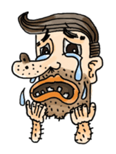 stubble man sticker #2114970