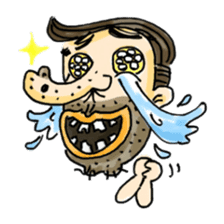 stubble man sticker #2114972