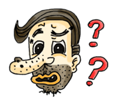 stubble man sticker #2114974