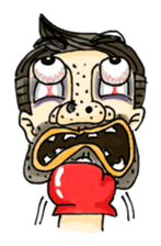 stubble man sticker #2114975