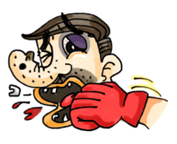 stubble man sticker #2114976