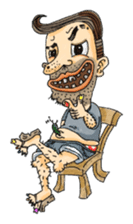 stubble man sticker #2114978