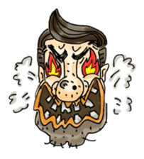 stubble man sticker #2114979