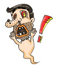 stubble man sticker #2114980