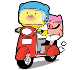 Pp Bear and Pants Pig 2 sticker #2117233