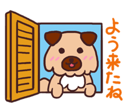 Michael a hybrid dog living in Hakata 2 sticker #2118126