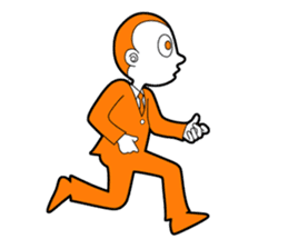 The original character "orange man" sticker #2118981