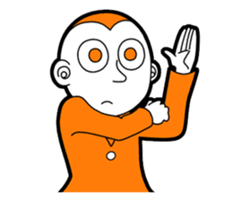 The original character "orange man" sticker #2118985
