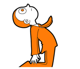 The original character "orange man" sticker #2118990