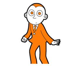 The original character "orange man" sticker #2118992