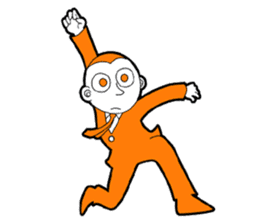 The original character "orange man" sticker #2118993