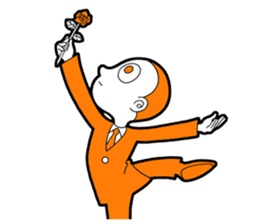 The original character "orange man" sticker #2118996