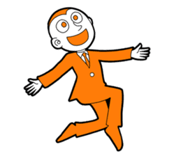The original character "orange man" sticker #2118997