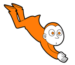 The original character "orange man" sticker #2119000