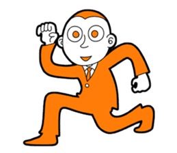 The original character "orange man" sticker #2119001