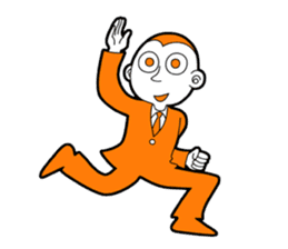 The original character "orange man" sticker #2119002