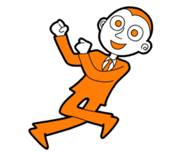 The original character "orange man" sticker #2119011
