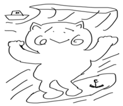 honwaka cat sticker #2119689