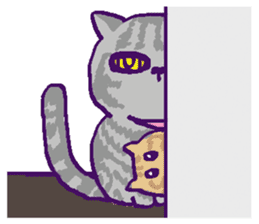 cat in a box 2 (Tabby cat) sticker #2121375