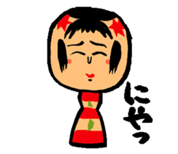 Japanese KOKESHI Doll's2 sticker #2122062