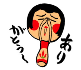 Japanese KOKESHI Doll's2 sticker #2122064