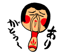Japanese KOKESHI Doll's2 sticker #2122064