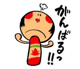 Japanese KOKESHI Doll's2 sticker #2122067