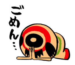 Japanese KOKESHI Doll's2 sticker #2122069