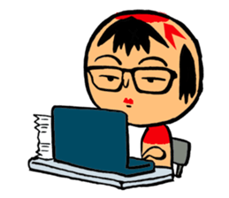 Japanese KOKESHI Doll's2 sticker #2122072