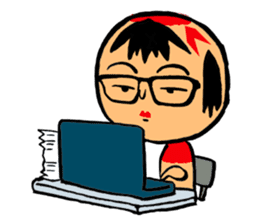 Japanese KOKESHI Doll's2 sticker #2122072