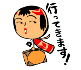 Japanese KOKESHI Doll's2 sticker #2122076