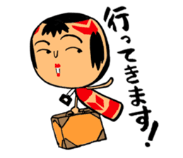 Japanese KOKESHI Doll's2 sticker #2122076